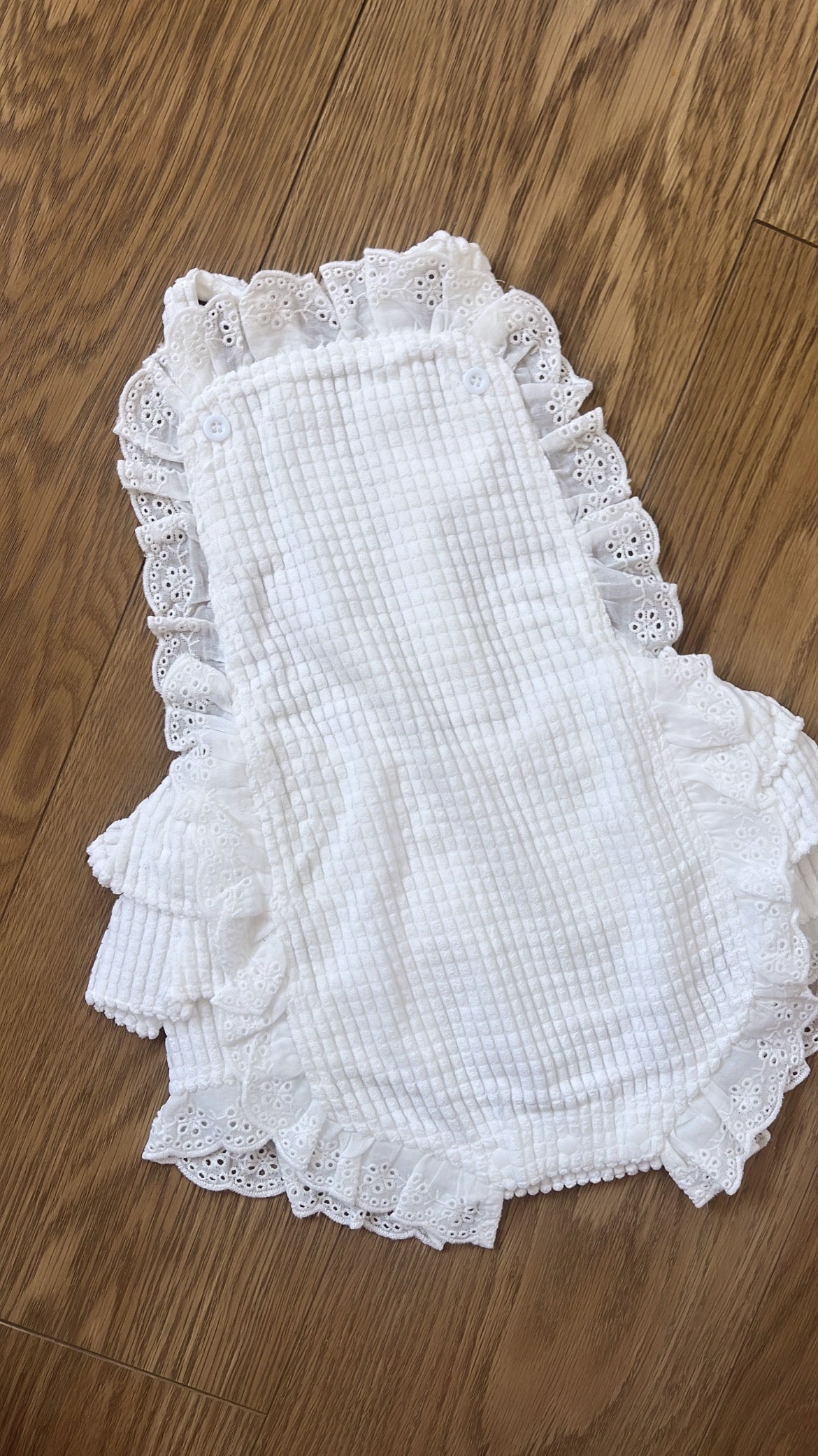 White frill romper