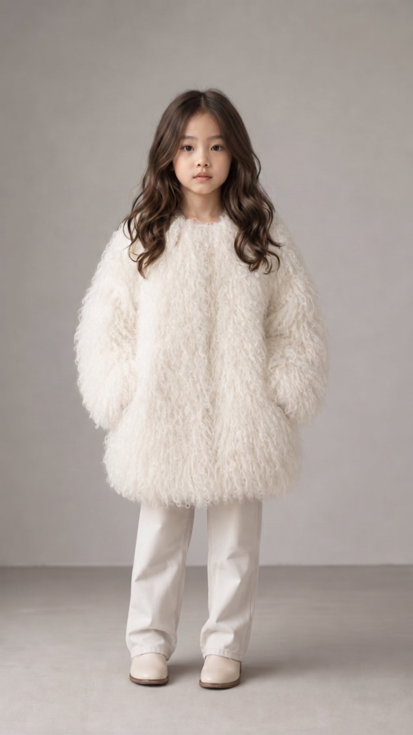 Luxury mongolian fur coat