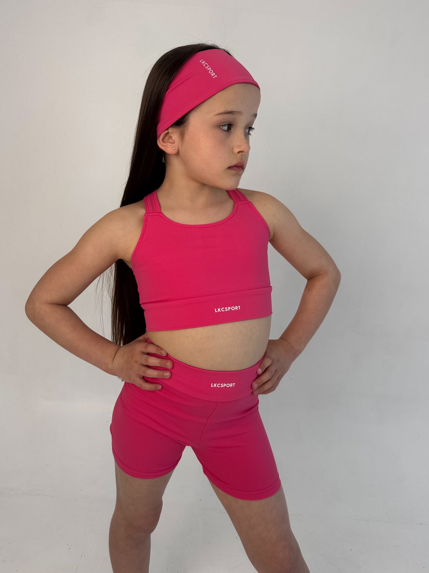 PINK CROP SET 3 piece inc headband 🩷