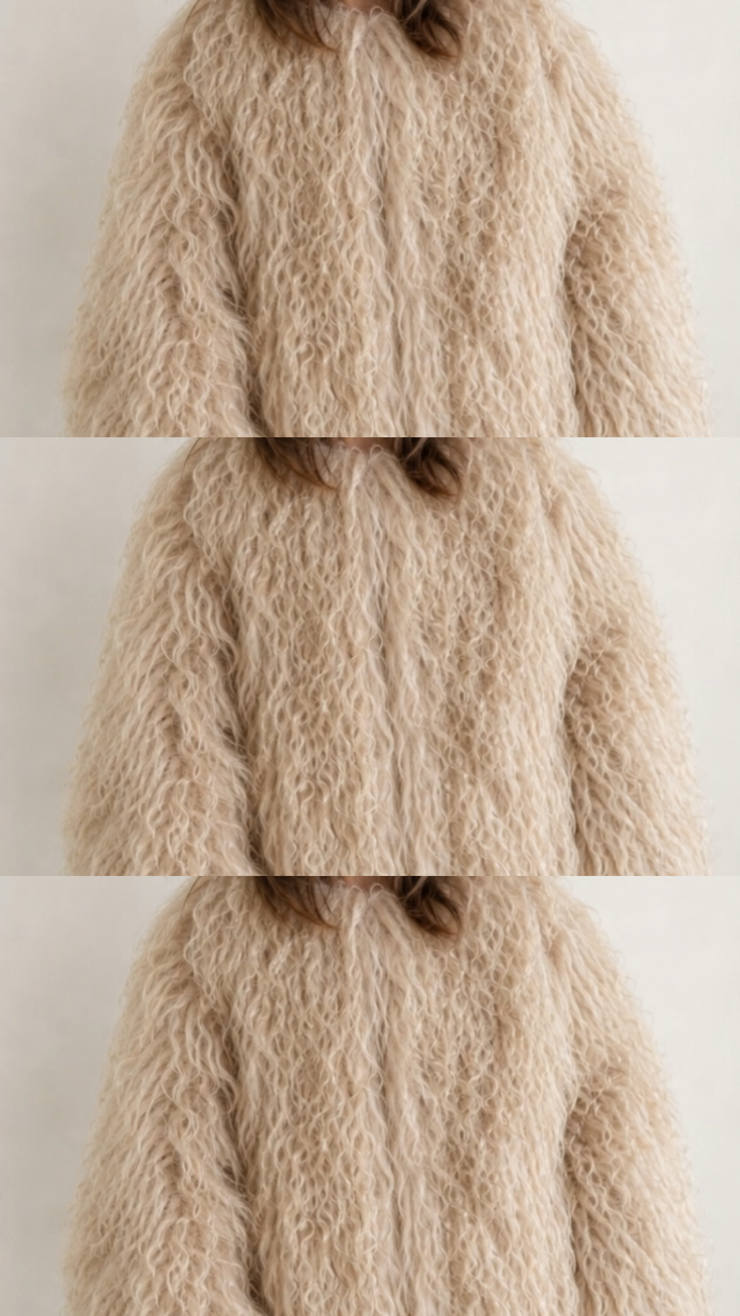 Luxury mongolian fur coat