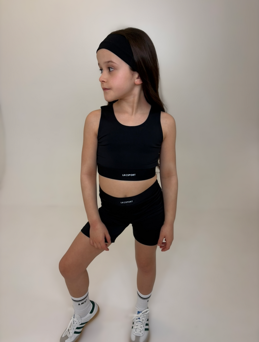 SCULPT BLACK CROP SET