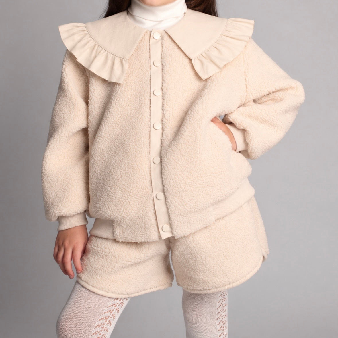 Teddy Bomber Jacket & Short Set ( pre order 5/11/26)